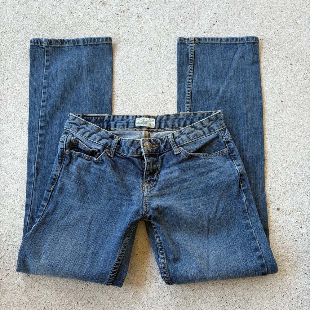 Aeropostale Vintage Y2K Dark Wash Low Rise Bootcut Denim Jeans W26